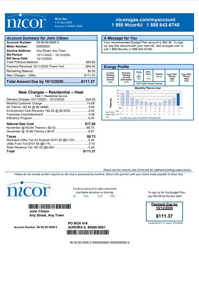  Minol USA business utility bill 